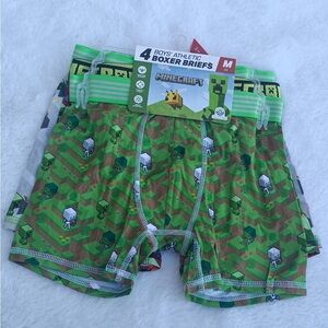Minecraft Boys' Athletic Boxer Briefs - Green and Brown